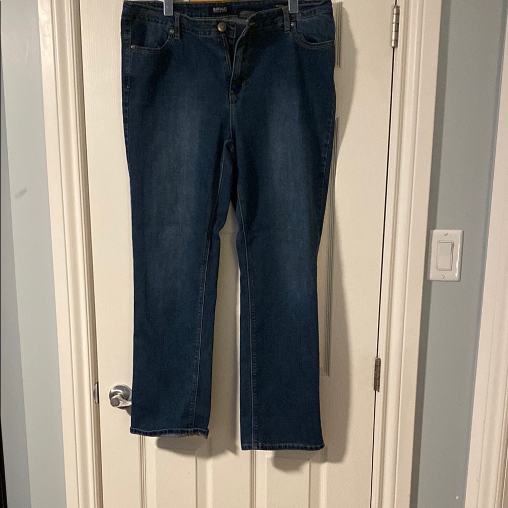 Blue Straight Leg Jeans